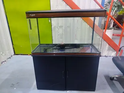 Used Pyfit Glass Aquarium Tank with Cabinet - 1M  (includes filter and accessories)