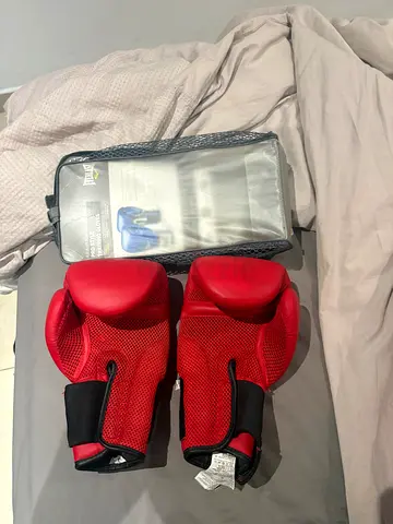 Red Boxing Gloves with Carry Case - Light Sparring Pair