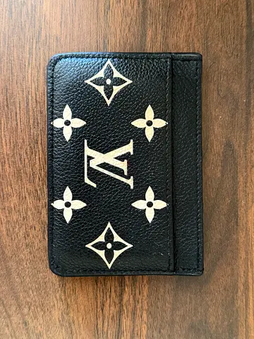 Authentic Louis Vuitton black Monogram Card Holder / Small Wallet