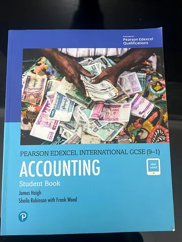 Pearson Edexcel International GCSE Accounting Student Book (Grades 9-1)