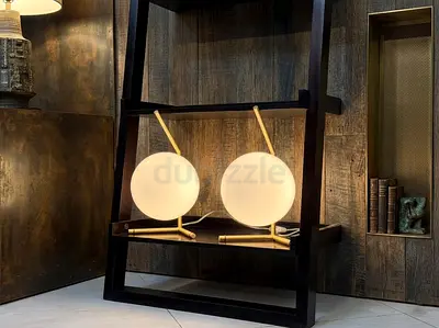 IC Lights Low Table Lamps - Brass pair