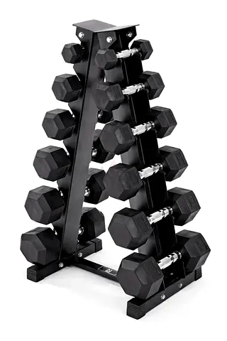 Hex Dumbbell Set With Dumbbell Rack 2.5Kg To 15Kg