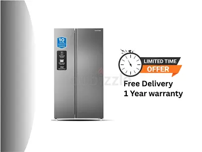 KROME 600L Gross Side By Side Refrigerator with Multi Air Flow System KR-SBS601SM (Silver)