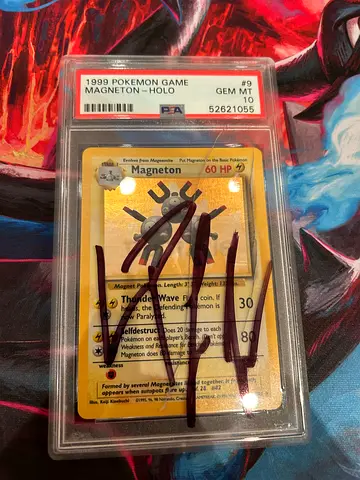 1999 - Pokémon Game Magneton - Holo with Logan Paul Signature