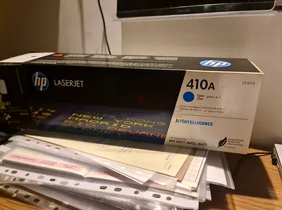 HP Printer LaserJet 410A Toner Cartridges - empty