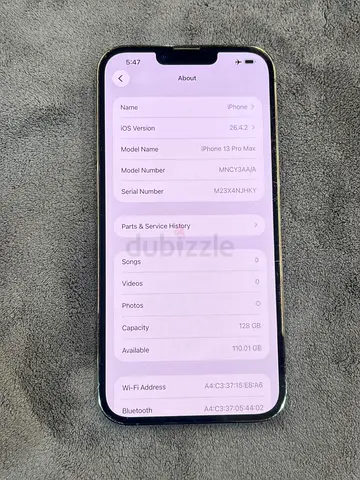 iPhone 13 Pro Max 128gb  78% battery health has scratches on it