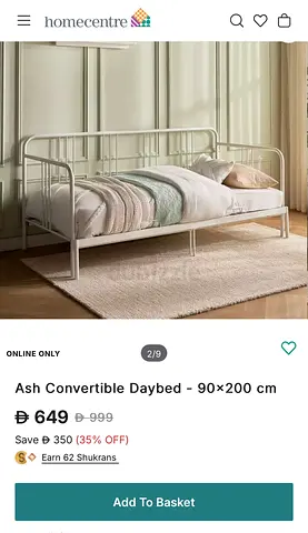 Ash Convertible Day bed 180x200