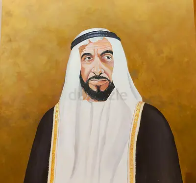 لوحة فنية الشيخ زايد