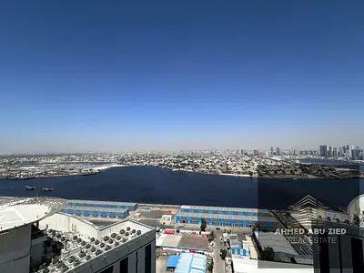 غرفتين وصالة مفروشة للايجار السنوي  في أبراج الأورينت البستان، إطلالة بحرية كاملة، بلكونة وباركن، موقع مميز مقابل سوق السمك