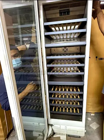 Gaggenau latest model series 400 wine fridge built-in fully integrated 3 zone temperature touch time