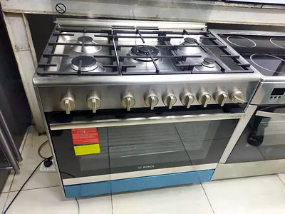 Bosch latest model 5 burner full gass cooking range oven also gass 90x60 stove full heavy duety cook