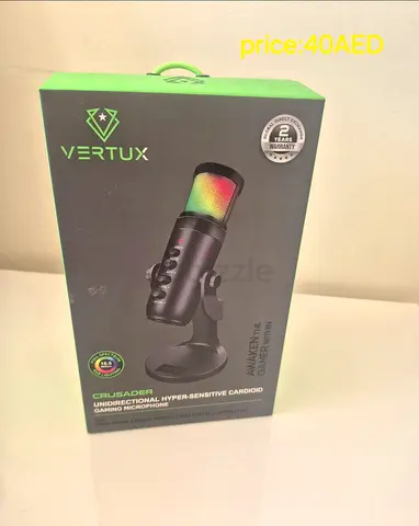 Vertux Crusader USB RGB Gaming Microphone - New in Box