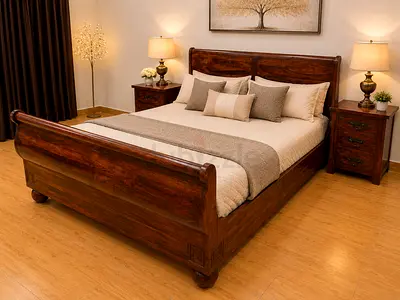 Marina Home Solid Wood Modern Design Bed Set