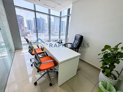 Prime Location | Furnished Office with Partitions