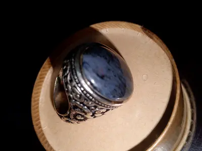 Rare blu aqeeq aref craft صياغة عارف