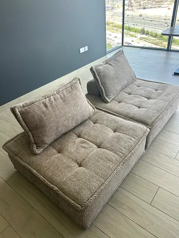 2 Piece Beige Couch