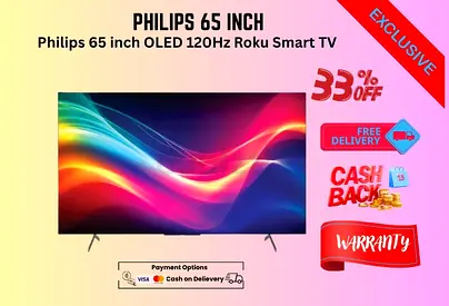 Philips 65 inch OLED 120Hz Roku Smart TV 65OLED974-FREE DELIVERY-WARRANTY