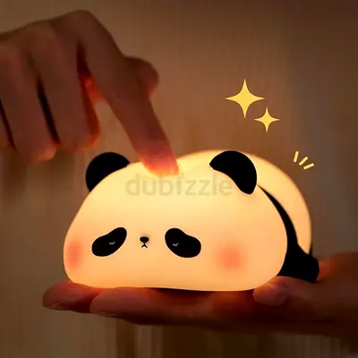 Cute Panda Touch Night Light - Soft Silicone Bedside Lamp