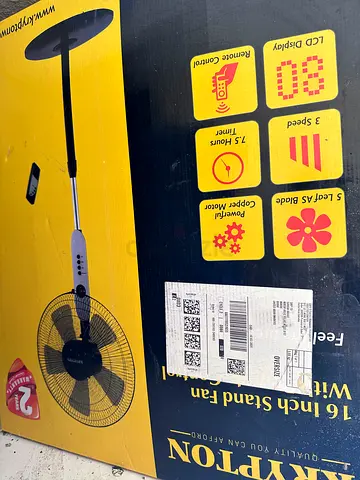 Remote standing fan