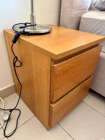 IKEA MALM Dresser OAK 2-Drawer Bedside Table / Nightstand