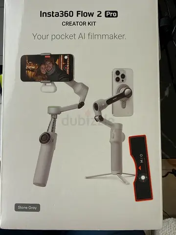 Insta360 Flow 2 Pro Creator Kit (Stone Gray) - Gimbal for Smartphones