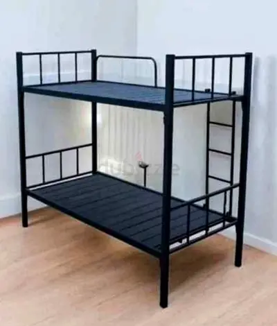 Black Metal Bunk Bed Frame - Sturdy Single over Single