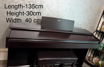 Yamaha Digital Console Piano with Bench - Dark Wood, L-135cm, w-40cm, H-30 cm