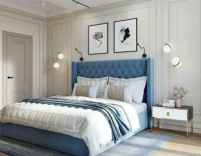 Headboard Designe king size fully customisable bedframe in soft Fabric storage can be installed
