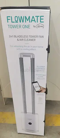Flowmate Bladeless fan and air purifier from Germany. App controlled