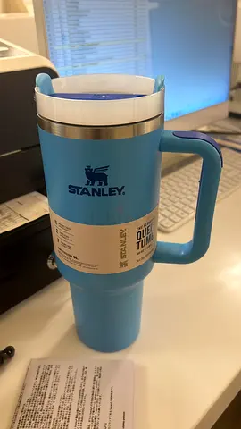 Stanley 16oz Classic Vacuum Travel Mug - Light Blue (Good Condition)