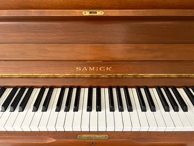 Upright Acoustic Piano with Stool - Classic Wood Finish