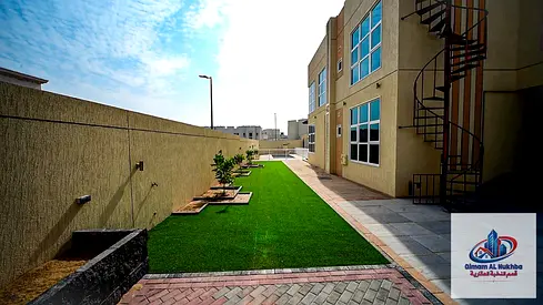 The most beautiful villa in Sharjah, Al Barashi area 4 master bedrooms 2 spacious living rooms Private swimming pool Beautiful green gardens Free park