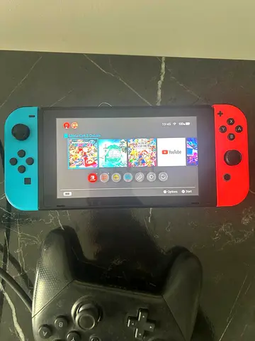 Nintendo Switch Console (Neon Joy‑Cons) with Pro Controller - Good Working Condition (Mario Kart 8)