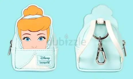 Small Pastel Blue Mini Backpack Keychain / Coin Purse Disney Cinderella loungfly