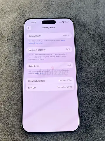 iPhone 16 pro max 512gb it’s TDRA with 94% of battery health has scratches on it