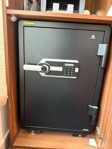 Black Electronic Safe with Digital Keypad and Handle - Excellent as New Condition