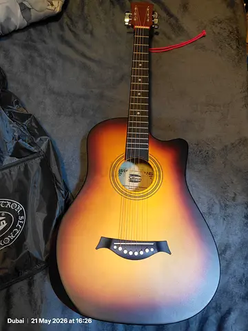 New Acoustic Guitar with Soft Case - Good Condition