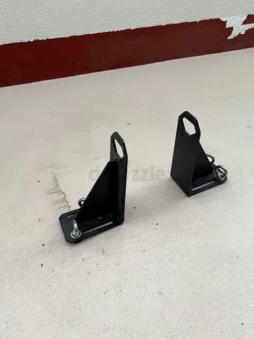 Pair of heavy-duty black roofrack mounting brackets