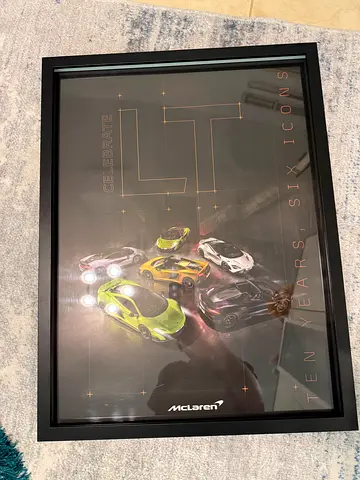 Framed McLaren Ten Years, Six Icons Poster Gifted from McLaren to me by hand