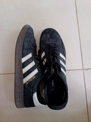 Adidas Samba Black Suede Sneakers - Used, Size UK 10.5
