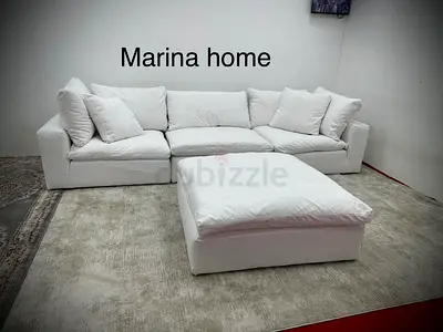 Excellent condition marina home luscious sofa with footstool