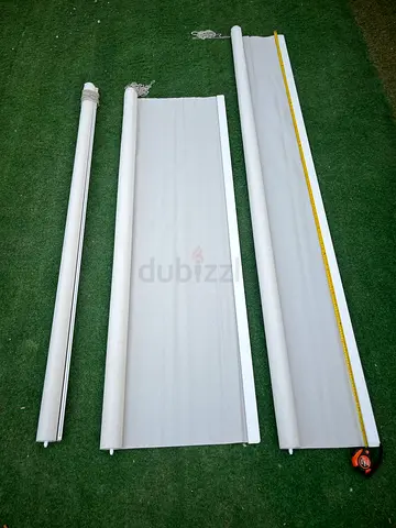 Set of 3 White Roller Blinds (80%) - Excellent Working Condition