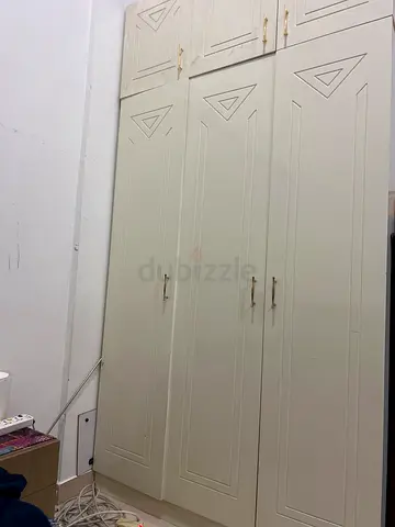 White 3-Door Wardrobe / Armoire in Good Condition