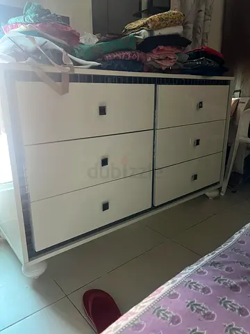 Dressing table and cupboard