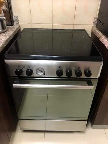 ARISTON electric ceramic 4 hobs stove oven fan cooking range 60x60 freestanding cooker