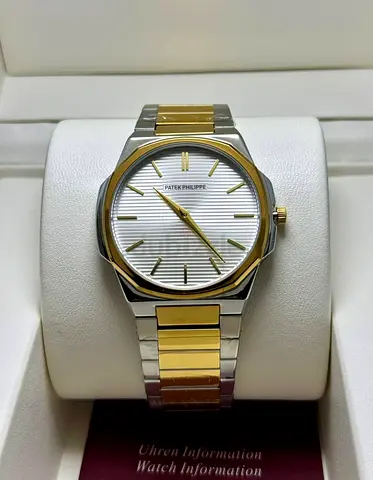 Patek Philippe two-tone stainless steel  gold wristwatch - classic mens dress watch