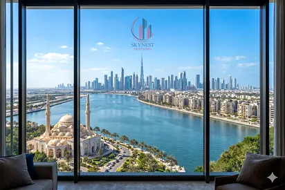 Own on the Dubai Border: Dual Views of Al Mamzar & Dubai Skyline with a 10-Year Warranty.