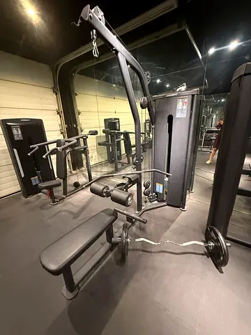 Multi-station Home Gym with Bench and Lat Pulldown