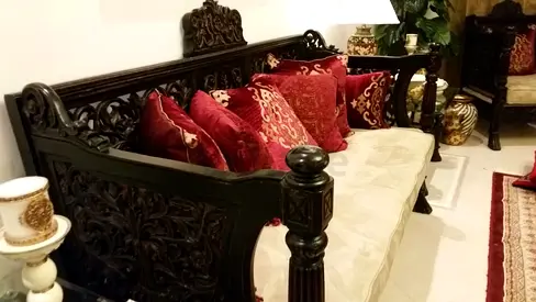 Beautiful handcrafted Chinniott sofa set from Pakistan