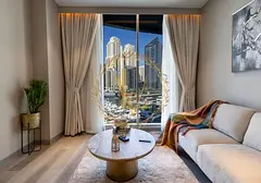 Full Marina View Luxury 1 BR Apartment with balcony &amp; Infinity Pool